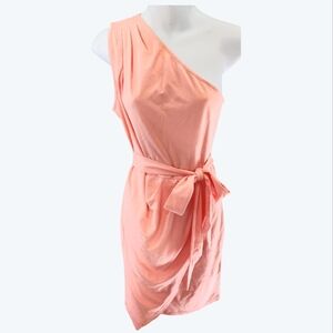 Elegant Pink One-Shoulder Dress